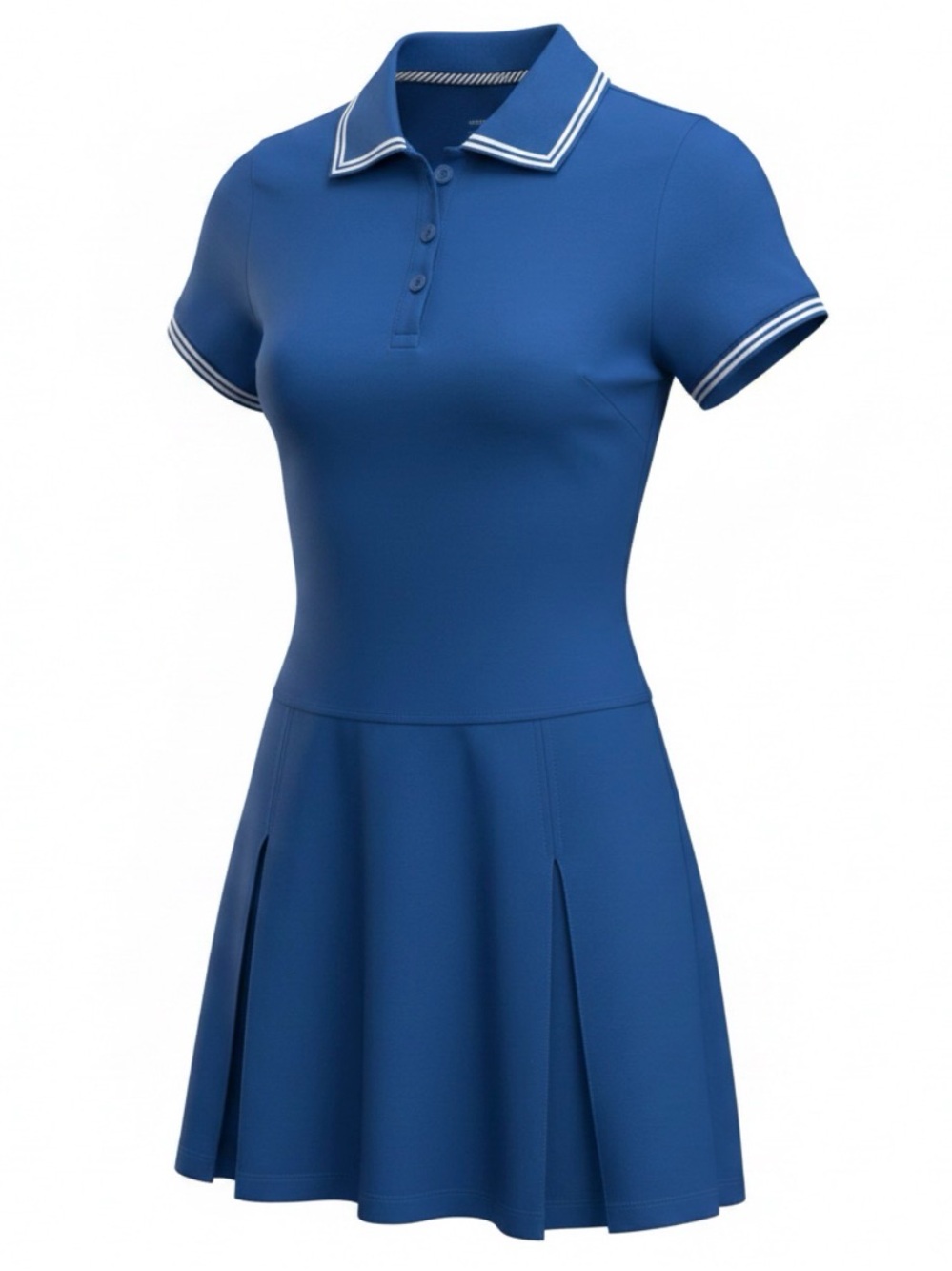 Women’s Polo Dress in Deep Blue w/ White Detailing